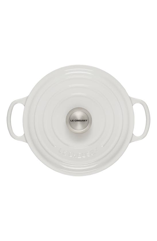 Shop Le Creuset Signature 3.5-quart Round Enamel Cast Iron French/dutch Oven In White