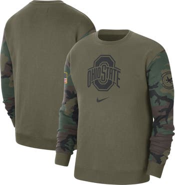 Nike Men's Nike Olive Ohio State Buckeyes Military Pack Club Pullover ...