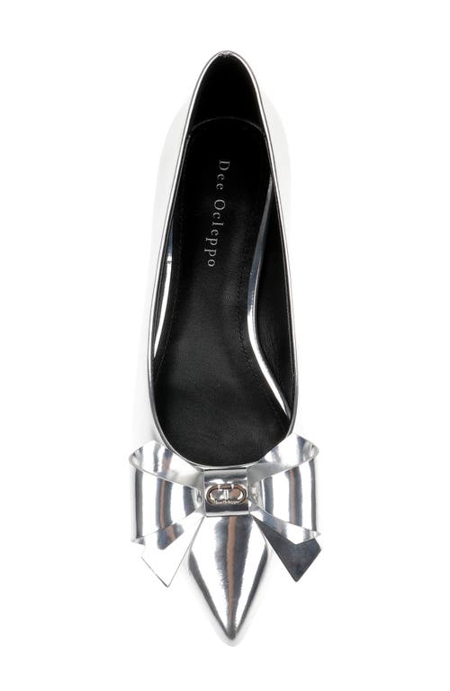 Shop Dee Ocleppo Clinton Pointed Toe Flat In Silver Metallic