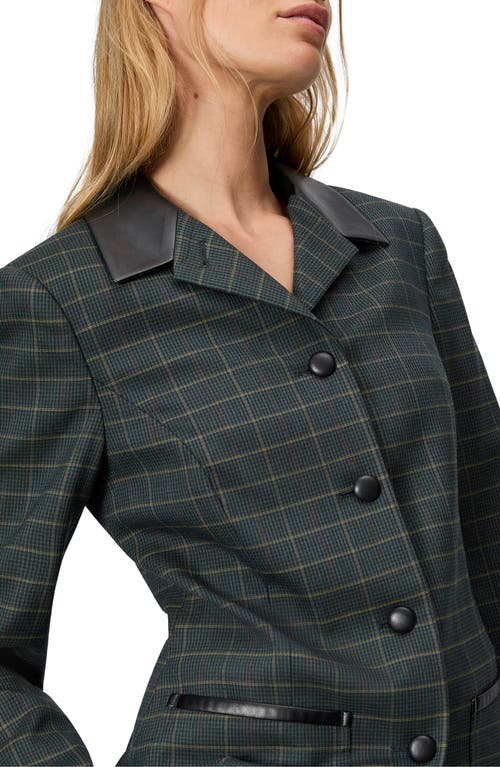 Shop Rag & Bone Drew Plaid Wool Blend Blazer In Green Multi Plaid