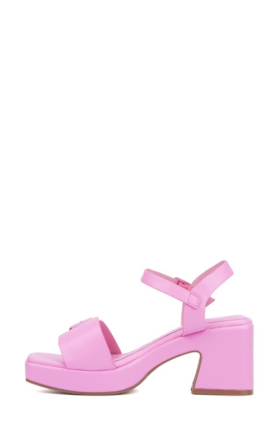 Shop Olivia Miller Slay Block Heel Sandal In Pink