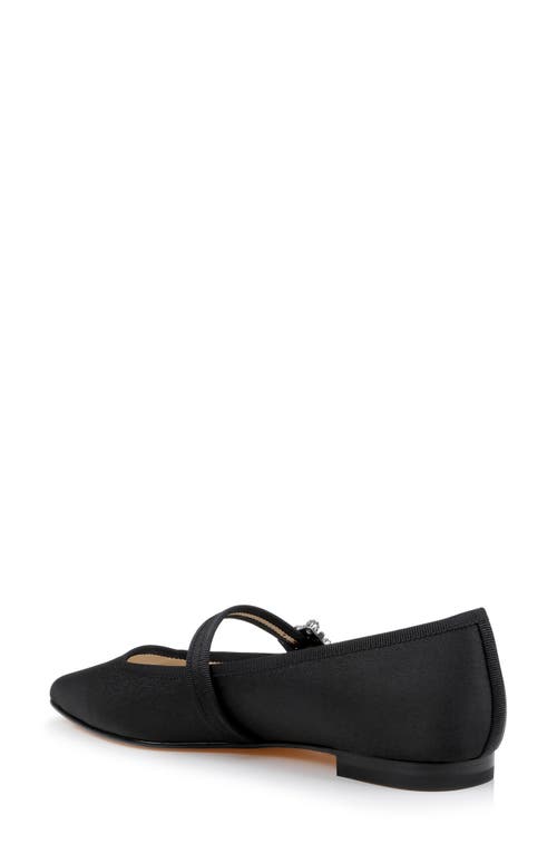 Badgley Mischka Collection Brystol Mary Jane Flat In Black Crepe