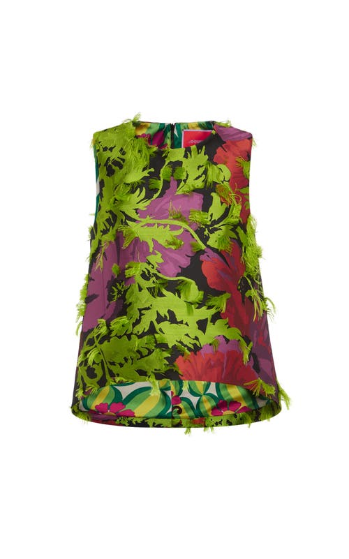 La Doublej La Scala Top Wonderland Fil Coupe Multicolor In Wonderland Fil Coupe