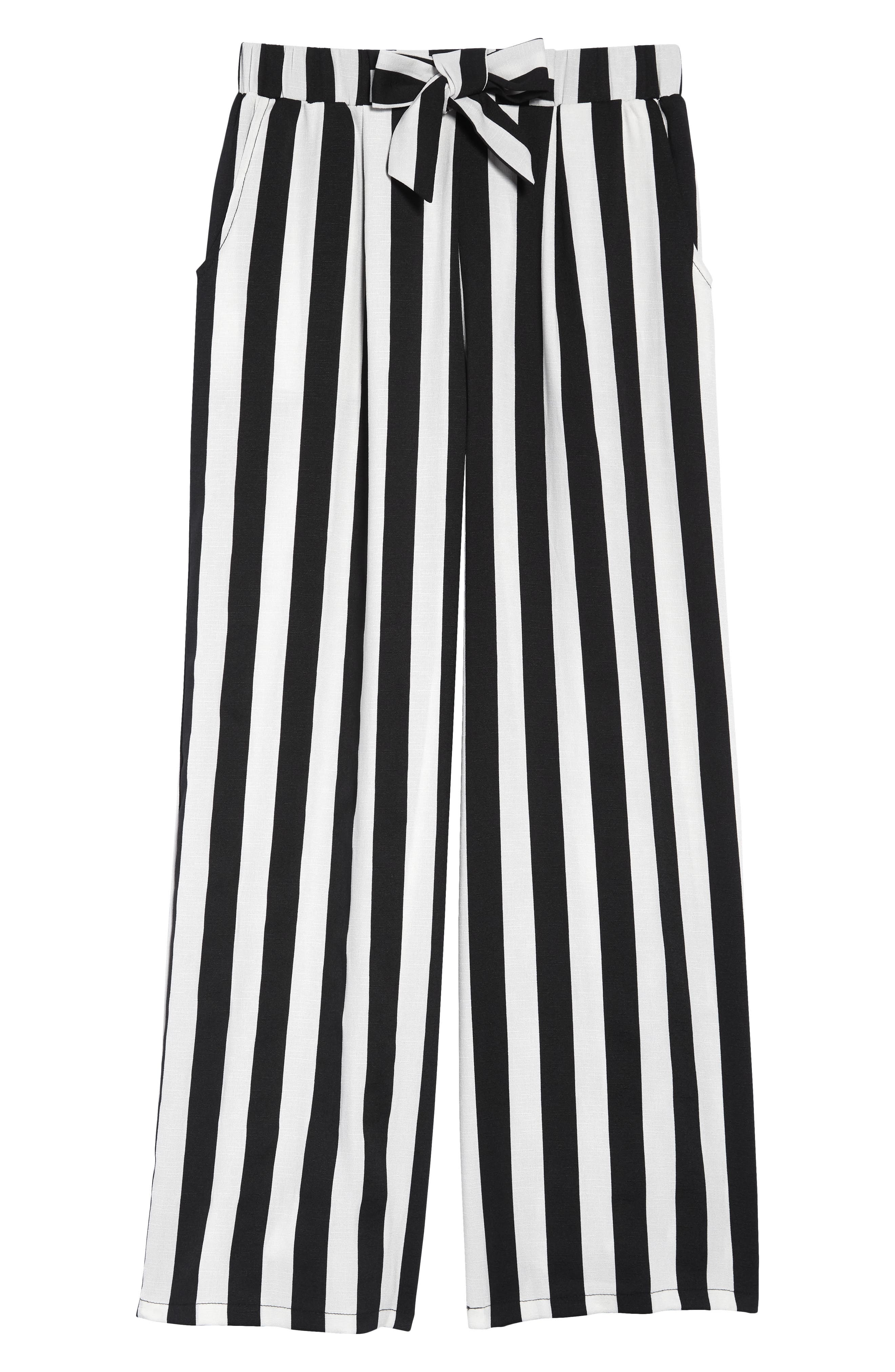 black and white striped pants girls
