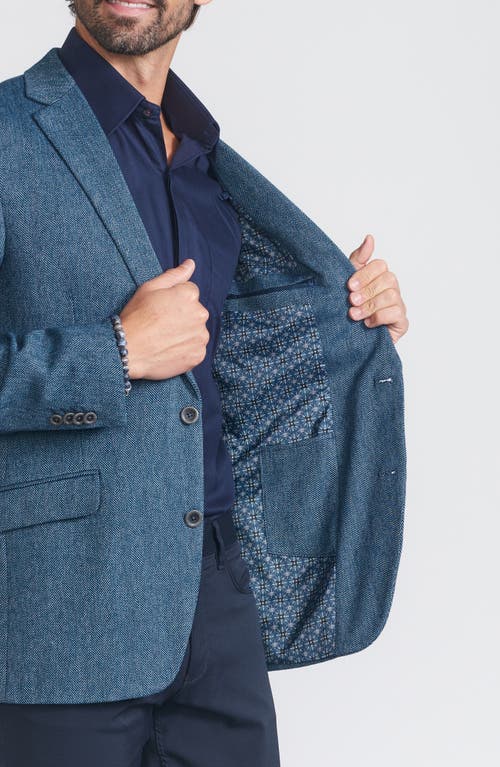Savile Row Co Herringbone Sport Coat In Blue