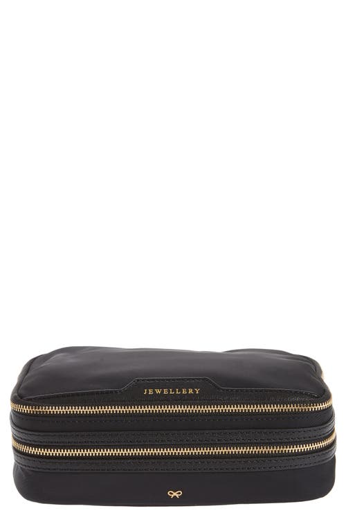 Zip Around Nylon Jewelry Case in Black