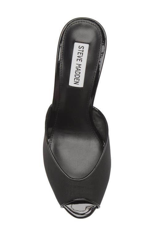Steve Madden Rowe Peep Toe Sandal In Black