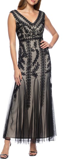 Marina beaded sleeveless gown sale