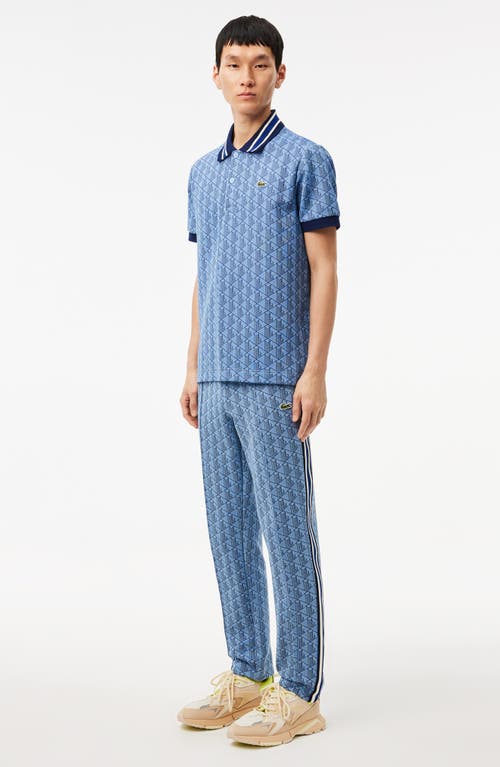 Lacoste Men's Geo Print Elastic-waist Pants In Rill/globe