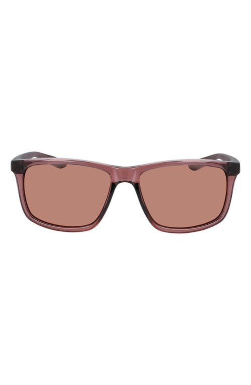 Chaser Ascent 59mm Rectangular Sunglasses in Smokey Mauve/Copper Lens