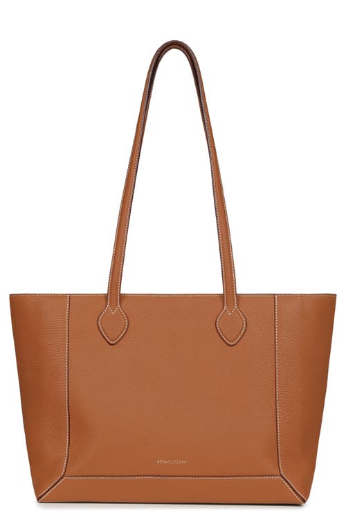 Strathberry Midi Leather Tote In Olive Vanilla Oat