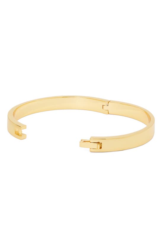 Shop Kate Spade Mom Pavé Bangle Bracelet In Clear/ Gold.