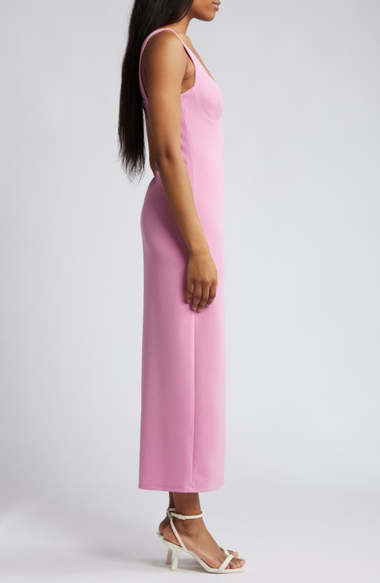 Shop Wayf The Bravado Slit Front Maxi Dress In Pink