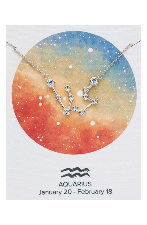 Aquarius constellation necklace on sale gold