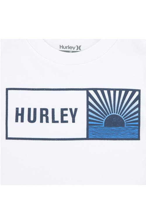 Shop Hurley Kids' Jersey T-shirt & Mesh Shorts Set In White