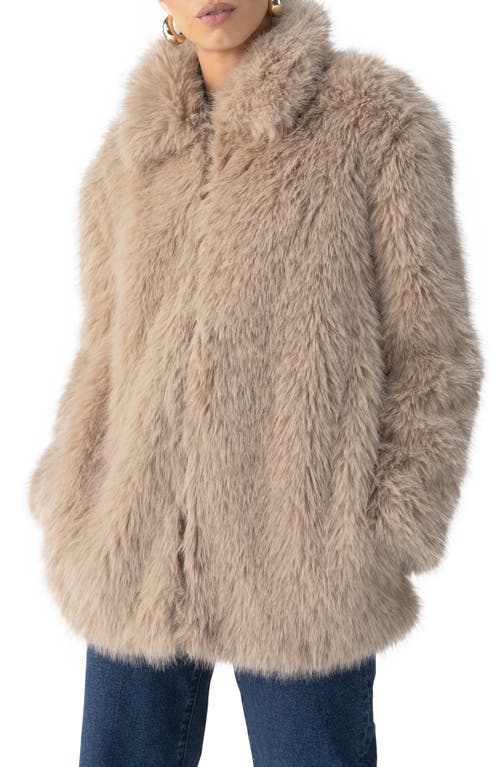 Shop Sanctuary Carmen Faux Fur Coat In Chocolate