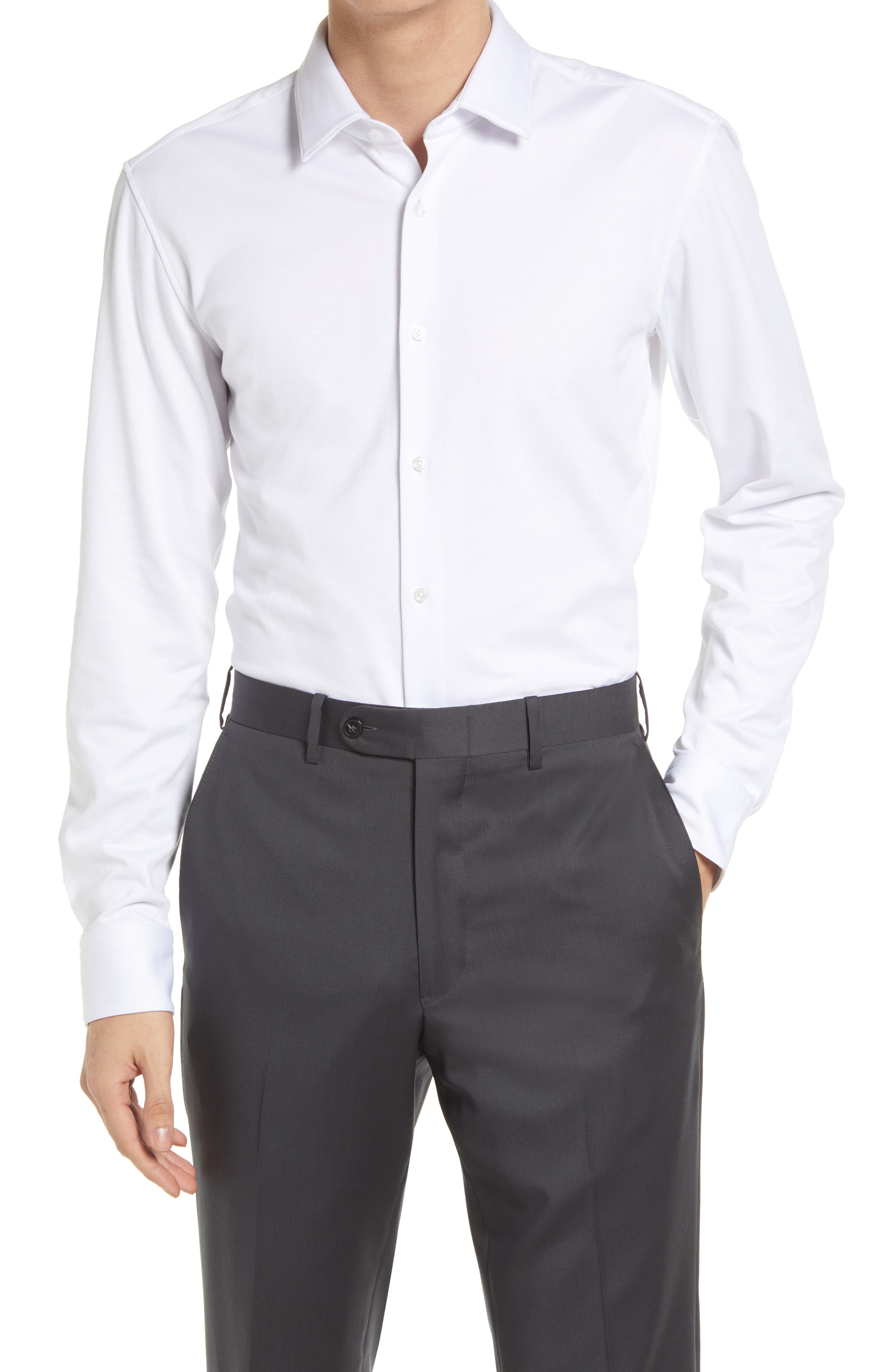 hugo boss white jilias oxford shirt