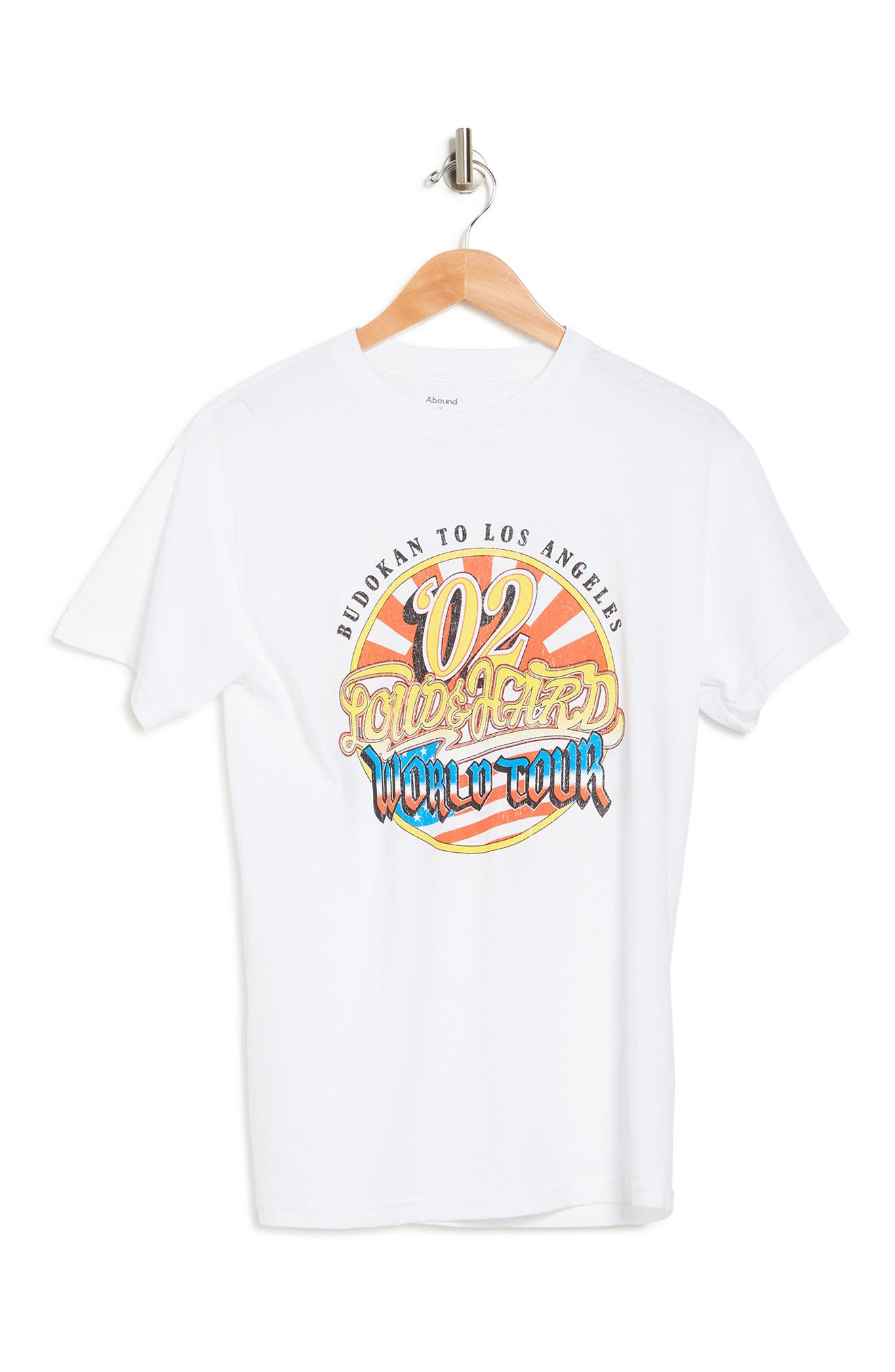 Abound Graphic Knit T-shirt In White World Tour