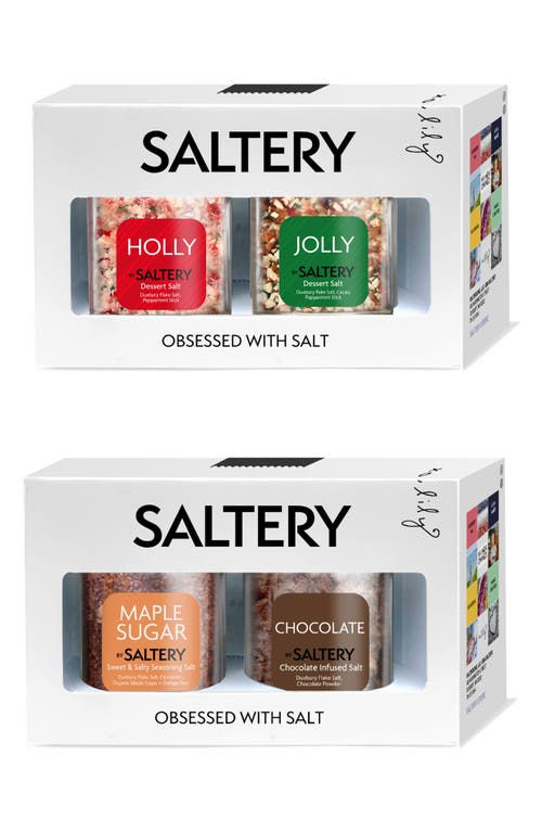 SALTERY 4-Pack Holiday Dessert Spice Set in White Tones