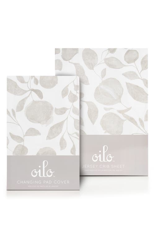 Oilo Changing Pad Cover & Fitted Crib Sheet Set in Tan at Nordstrom