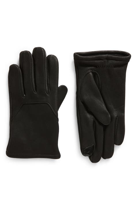 Men's Faux Fur Lined Leather Gloves