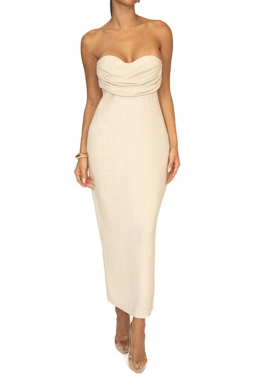 Shop Jluxlabel Visions Of You Sleeveless Dress In Beige