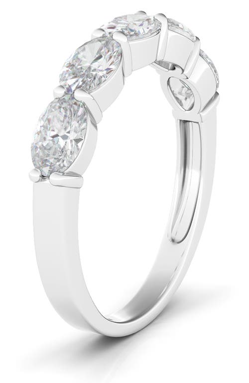 HauteCarat Oval Lab Created Diamond Half Eternity Ring in 1.08 Ctw Gold at Nordstrom