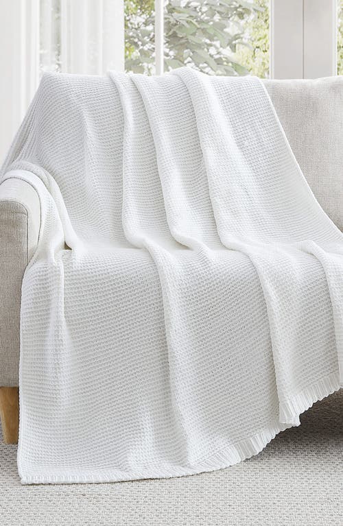 French Connection Eloise Chenille Throw Blanket In White