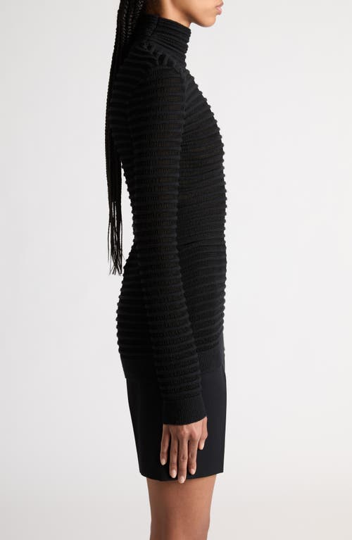 Shop Valentino Garavani Rib Turtleneck Sweater In Nero