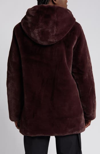 Save the duck discount reversible faux fur coat