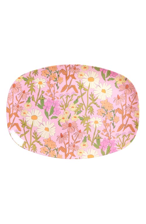 Rice by Rice Set of Four Oblong Melamine Plates in Daisy Dearest at Nordstrom, Size Medium