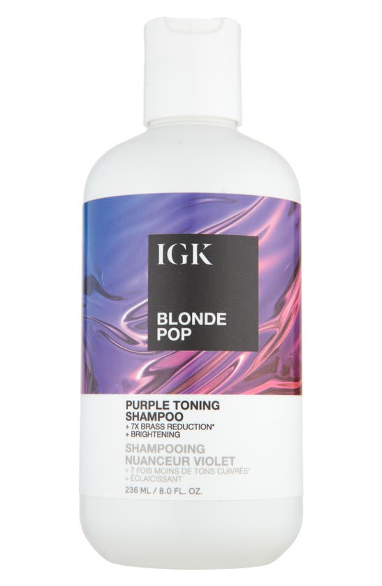 Igk Blonde Pop Toning Shampoo, 8 oz In White