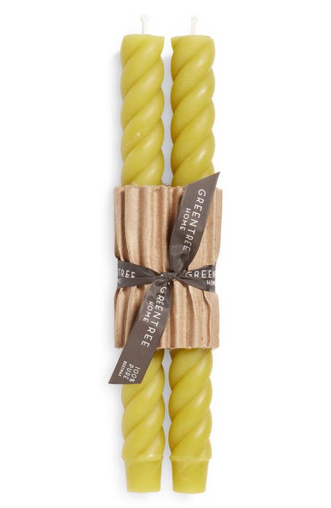 Set of 2 Church Rope Taper Candles
