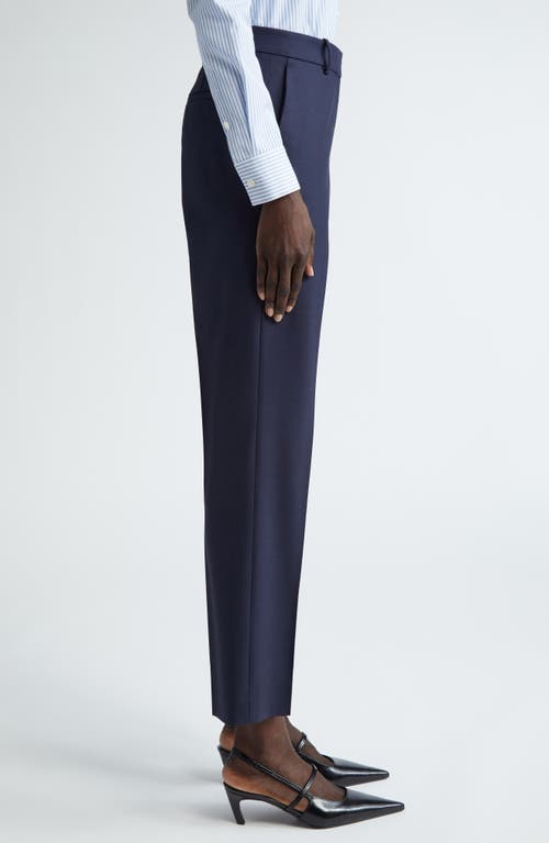 Shop Lafayette 148 New York Clinton Stretch Wool Ankle Pants In Ink