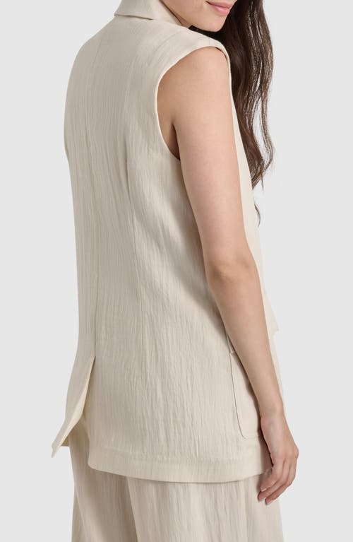 Shop Dkny Longline Vest In Parchment