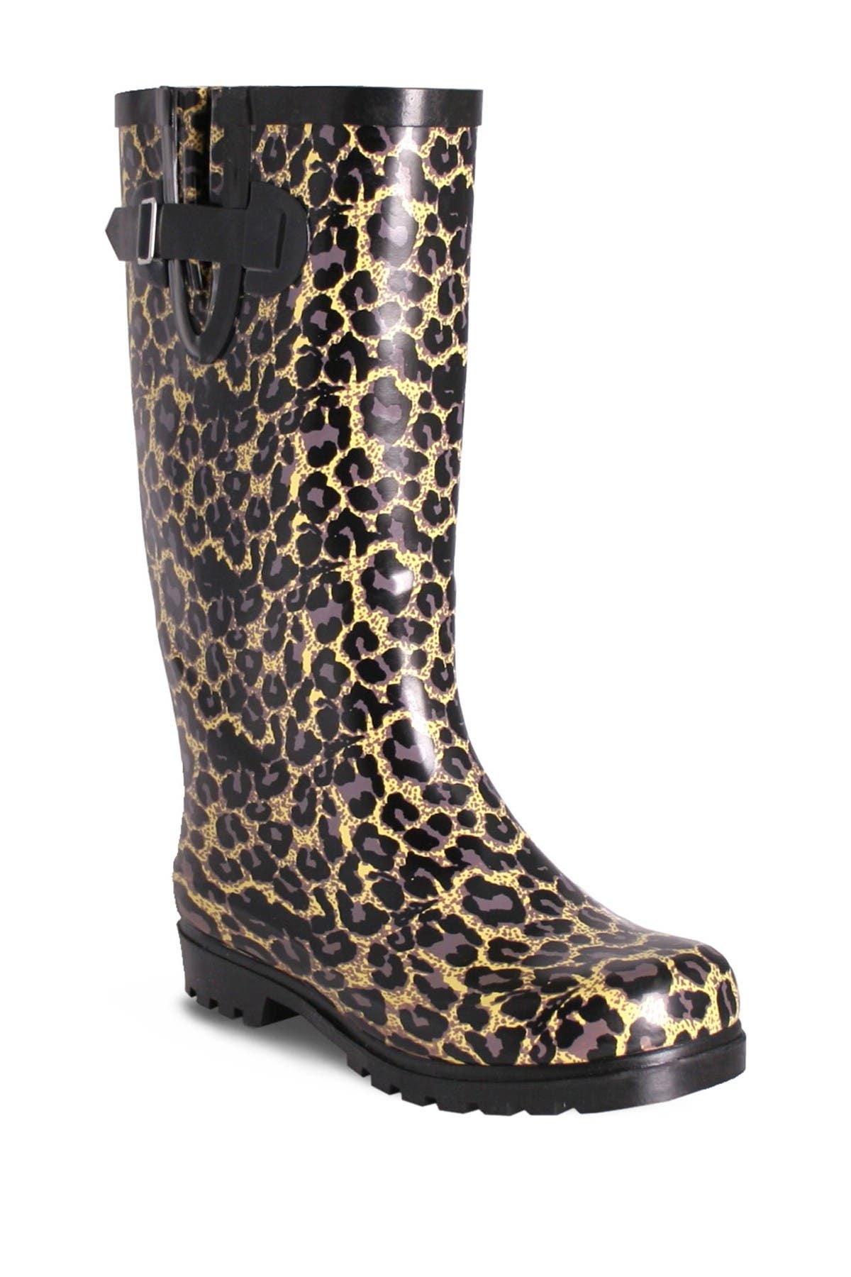 Nomad Footwear Drench Waterproof Rain Boot In Tan Leopard