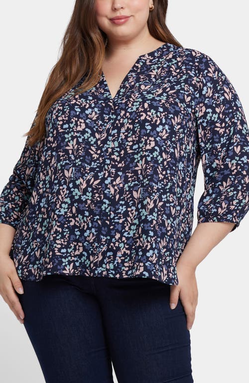 NYDJ NYDJ SEMISHEER PINTUCK BLOUSE 