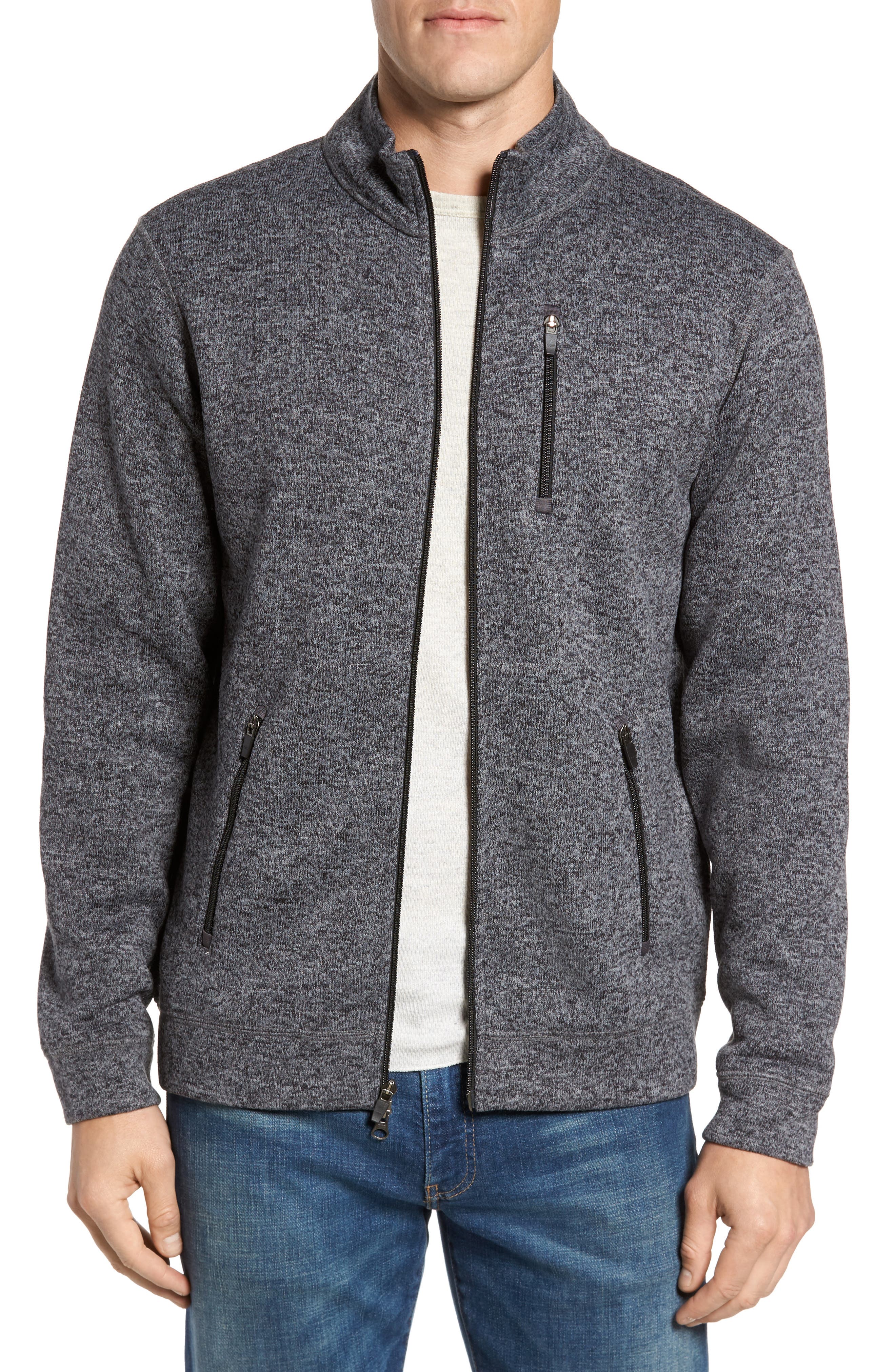 Tailor Vintage Sweater Knit Fleece Zip Front Jacket Nordstrom