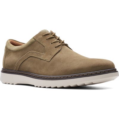 Clarks Un Geo Lace Plain Toe Derby, Green