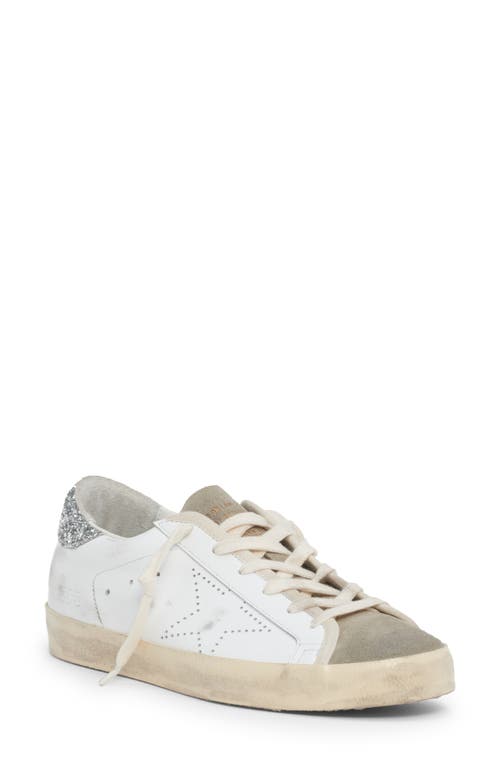 Shop Golden Goose Super-star Sneaker In White/taupe/silver