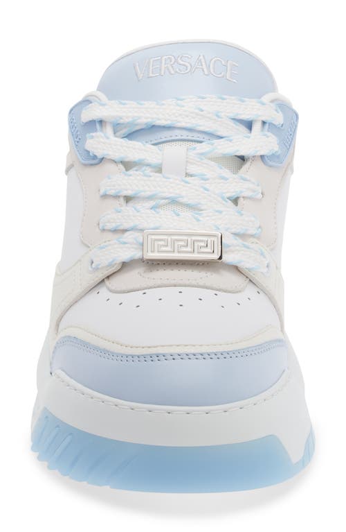 Shop Versace Odissea Sneaker In Blue Hydrangea White