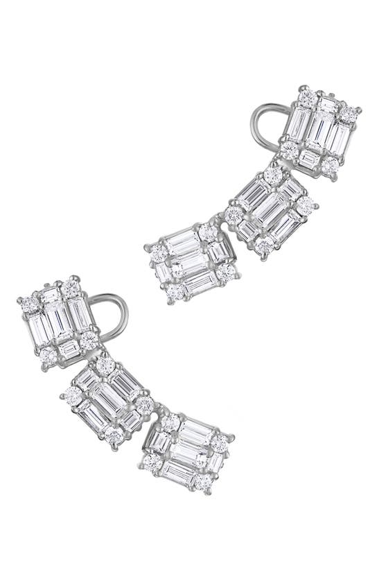 Mindi Mond Clarity Diamond Ear Crawlers In White Gold/ Diamond