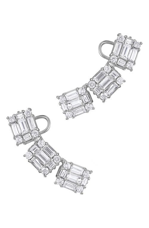 Shop Mindi Mond Clarity Diamond Ear Crawlers In White Gold/diamond