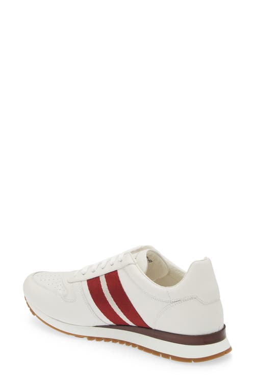 Shop Bally Aseo Runner Sneaker In White Calf Plain