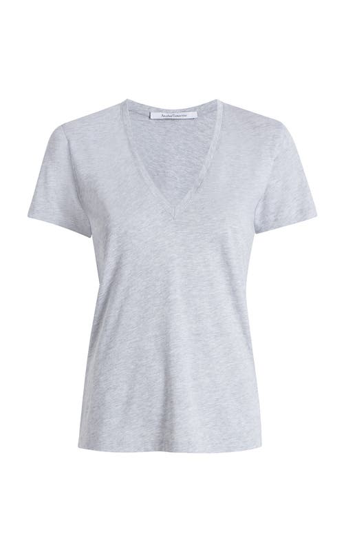 Another Tomorrow V-neck In Heather Grey
