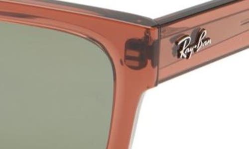 Ray Ban Ray-ban Warren 54mm Polarized Rectangular Sunglasses In Brown/green