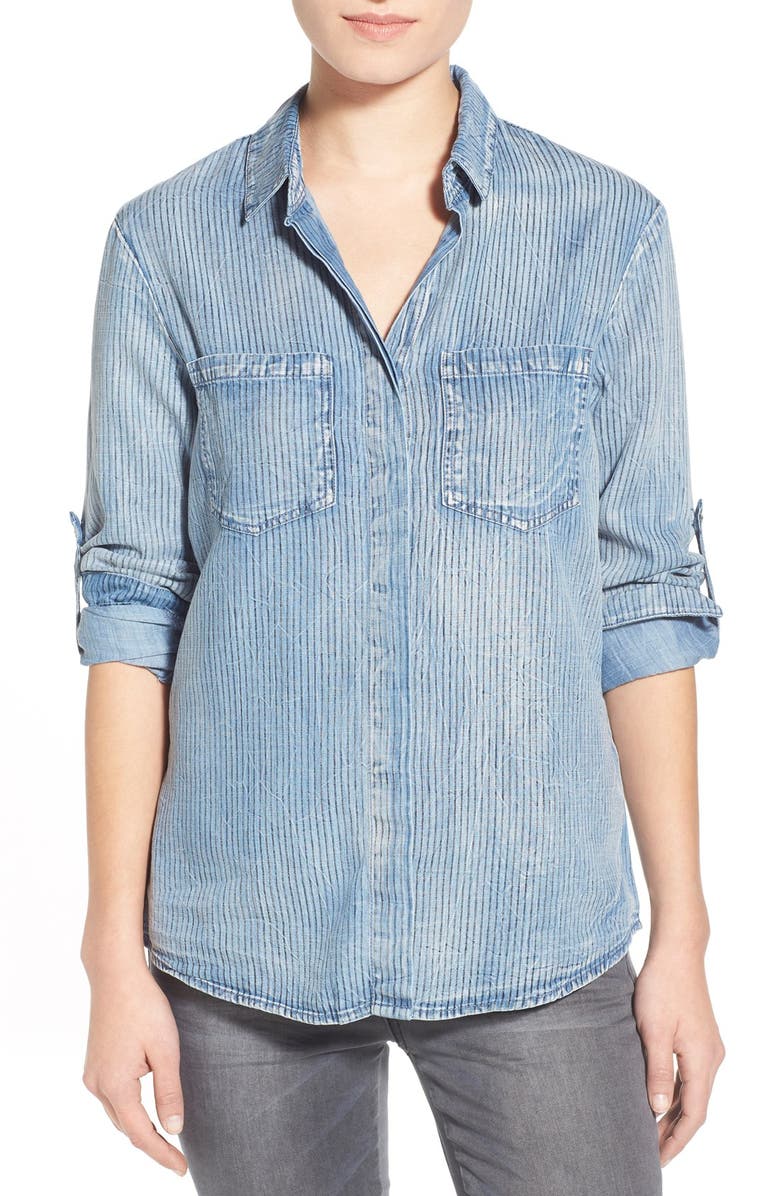 Thread Supply Willow Marie Railroad Stripe Chambray Shirt Nordstrom Thread Supply Willow Marie Railroad Stripe Chambray Shirt Nordstrom