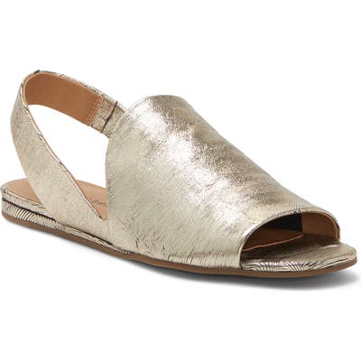 Lucky Brand Georgeta Slingback Flat Sandal- Metallic