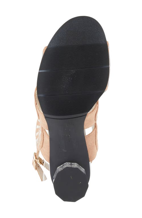 Azura By Spring Step Embroidery Slingback Sandal In Tan Multi
