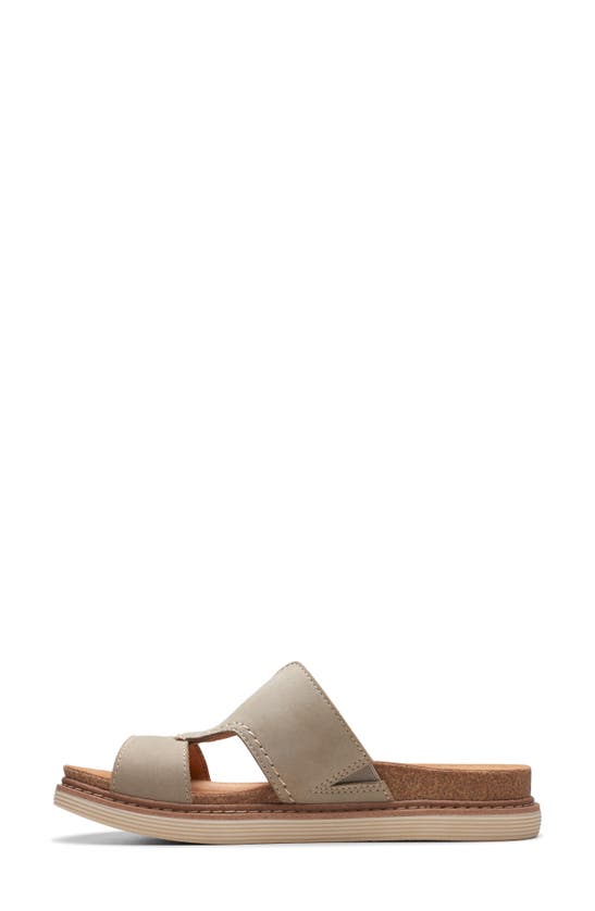 Shop Clarks Arwell Slide Sandal In Stone Nubuck